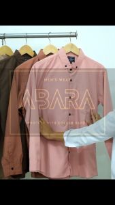 Kemeja Pria Lengan Panjang Polos Katun - Trendy untuk Kantor & Hangout