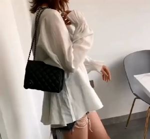 Ready Stock Western Fashion Trendy Versatile Diamond Lattice Classic Purse Rhombic Chain Ladies Shoulder Bag Beg Wanita