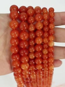 1 Strand 6 8 10mm Natural Stone Beads Orange Moonlight Round Loose Beads For Jewelry Making DIY Bracelet Necklace Accessories
