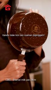 Panci Enamel PANCI SUSU PANCI MASAK MIE Coklat HIJAU - Sauce/Milk Pot