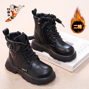 Warm Martin Boots for Girls Cotton Shoes Princess Style Winter Booties Childrens Leather Boots Autumn Winter Collection