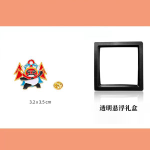 Sichuan Opera Face-Changing Panda Lapel Pin Traditional Beijing Opera Fashion Accessory Gift Tourist Souvenir Brooch Clip