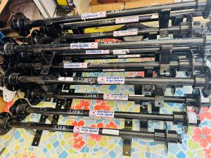 เพลา เพลาดำ ฉลามดาว ยาว 110ซม. แบะ ยาว 120ซม. รับน้ำหนักได้ 1ตัน เพา เพลารถ  ใช้ลูกปืน6207 ข้สงละ2ลูก รับน้ำหนักได้ 800-1000กิโล เพลารถมาลี่ เพลารถไถนา เพลารถยนต์ เพารถ เพา ส่งด่วน