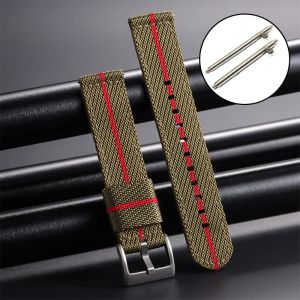 Đa Năng Vải Nylon Dây Đồng Hồ Cho Seiko Citizen Quân Đội Thể Thao Vải Dệt Vòng Tay Dây Đeo Thay Thế 20/22mm Dây Đeo Tay