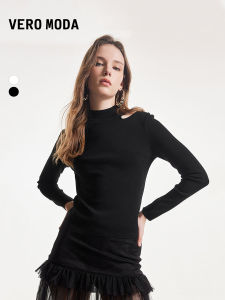 Vero Moda | Slim Fit Spring Summer New Style Half High Neck Hollow Shoulder Sweater Women
