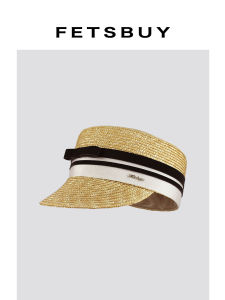 Bamboo Flat Top Sailor Bow Straw Hat