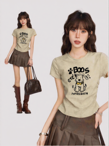 EVPGB | Áo Blouse Vintage Phong Cách Dây Nịt Accentuating Slim-fit