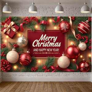 Merry Christmas Banner Christmas Home Decoraton 2024 Cristmas Party Decor Xmas Photography Background Props Happy New Year 2025