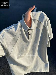 YOULIN | Polo Collar Heavyweight Boxy Short Sleeve Tshirt