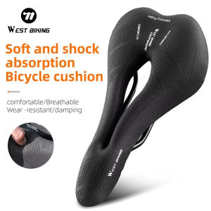 West Biking | WEST BIKING Ergonomic Bike Saddle Men Women Hollow Breathable Cycling Cushion Comfortable Memory Foam MTB Road BMX Bicycle Seat