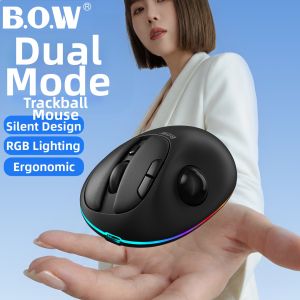 B.O.W | Trackball Dual-mode RGB Bluetooth Quiet Mouse