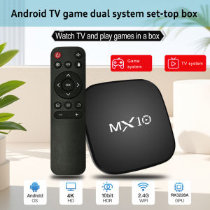 MX10 | Android TV Box Allwinner RK3228A Quad-Core 4K MX10 Build in Wi-Fi 2.4G Set-Top Box 2025 Upgrade Super TV Box