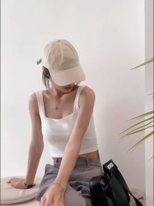 Sleeveless Square Neck Padded Top 无袖一字方领胸垫背心
