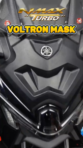 Nmax V3 Turbo Voltron Mask with Side Mirror And Visor 5mm Clear Windshield Carbon Design