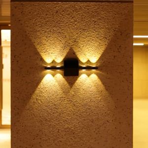 8LED Solar Assembled Convex Mirror Wall Lamp Waterproof Energy-Saving Sensor Landscape Atmosphere Light