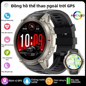 LIGE | Đồng Hồ Thông Minh AMOLED Quân Sự Bền Bỉ Dành Cho Nam Giới Thể Thao Ngoài Trời Với GPS 6 Vệ Tinh Toàn Cầu Máy Đo Độ Cao La Bàn Gọi Bluetooth Theo Dõi Thể Dục