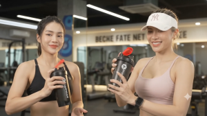 Bình nước tập gym bình shaker lắc whey protein dung tích 300ml. Bình nhựa PP5 an toàn