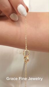 Grace Fine Jewelry สร้อยข้อมือทองแท้ 9K Love me Lock ผู้สร้าง: Grace Fine Jewelry