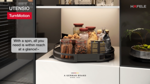 Hafele Top Kitchen Cabinet Rotating Tray | Anti Bacterial Finish | 5 Year Warranty