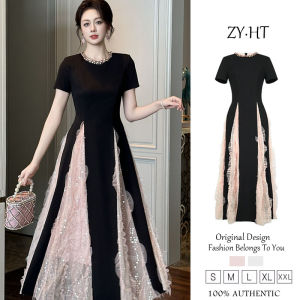 Zyht của phụ nữ ăn mặc Đầm đen váy chữ A Đầm công sở váy công sở lxury Dresses ĐẦM CƯỚI tham dự trang phục váy dự tiệc Váy dạ hội 21429