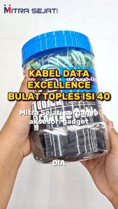 EXCELLENCE Kabel Data Bulat Toples Isi 40 Micro/Type-C/Lightning