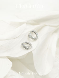 Chichita Mobius Ring Earrings Simple Versatile Luxury 925 Sterling Silver Earrings Fashionable Korean Style Womens Jewelry