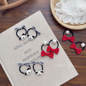 High Elasticity Doggie Hair Ties for Kids Cute Baby Girls Hair Accessories Sweet Early Autumn Essential for Children