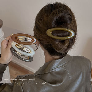 กิ๊บติดผมรูปวงกลมแบบยืดหยุ่น 2025 รุ่นใหม่ สไตล์ไฮเอนด์ หมวกผูกผมแบบหน้าม้า กิ๊บติดผมแบบหัวเข็มขัด หมวกผูกผมแบบหน้าม้า