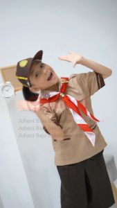 Setelan Seragam Pramuka Siaga untuk Anak Perempuan: Seragam Pramuka Siaga SD Lengkap Lengan Pendek