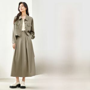 Vimly | Autumn Workwear Set Skirt Jacket