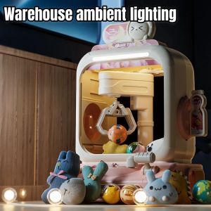 Claw Machine Toys Electronic Arcade Game Adjustable Catch Doll Machine Music Mini Vending Birthday Gift for Kids