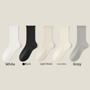 Miiow | Pure Cotton Maternity Mid-Calf Socks Anti-Odor Sweat-Absorbent Floor Socks Boneless Versatile Antibacterial Womens Socks