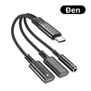 Cáp Chuyển Đổi Âm Thanh 3 Trong 1 Sạc Nhanh 60W USB C Sang 3.5mm/Type C Dành Cho iPhone 16/15 Samsung Bộ Chuyển Đổi Tai Nghe