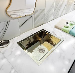 Hong Kong Grand Hyatt Hotel Stainless Steel Wash Basin Undermount Oval Copper Island Sink Octagonal round Basin Bathroom Furniture