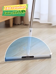 Ecoco Floor Squeegee Retractable for Both Dry and Wet Surface Cleaning Sliding Replaceable Scraper