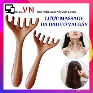 Lược Gỗ Đàn Hương 6 Móng Lược Cào 6 Móng Massage Da Đầu Cổ Vai Gáy - Lược Matxa Gỗ / Lược Massage 6 Móng Gỗ Đàn Hương Giúp Xả Stress Dùng Được Cho Nam & Nữ