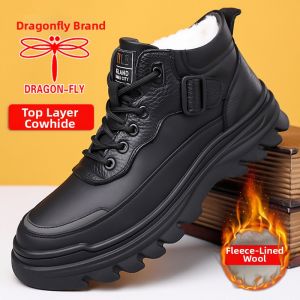 DRAGON-FLY | Warm Insulation High Ankle Winter Leather Snow Boots