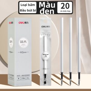 deli | Bút Mực Nhanh Khô Dung Lượng Lớn V77 Đầu Nhấn Phù Hợp Với Giáo Viên 0.5mm