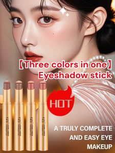 🔥Sale【A Touch of Three Colors】Golden Diamond Three-Color Eyeshadow Stick Lazy new hand-held makeup 三色眼影棒