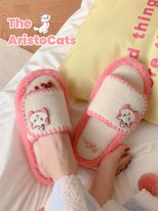 XIXITIAO | Soft Fur Cartoon Marie Slippers Female