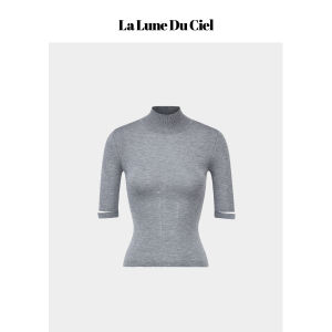 La lune Du ciel | Áo Sweater Cổ Trụ Đơn Sắc Ôm Body