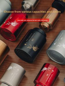 MIANXIAOCHENG | High-end Large Retro Style Stainless Steel Tea Canister