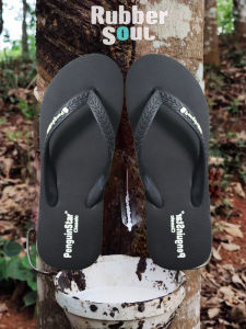 Pure Rubber Mens Flip Flops Water-Resistant Soft Bottom Sandals Beachwear Summer Trendy Shock Absorption Casual Slip-On Shoes