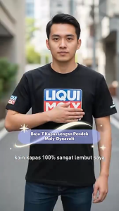 T Shirt LIQUI MOLY DYNAVOLT Rider Short Sleeves 100% Cotton Black n Gray