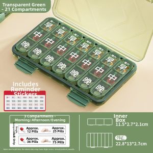 TAOKOU | Portable Medication Box for Daily Use 7 Day Pill Organizer