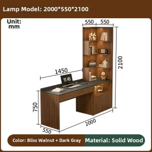 JIALANGE | L Shaped Corner Study Desk with Shelf