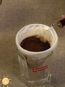 🚚พร้อมส่ง💯 ผ้า cotton กรองชากาแฟ ถุงคอตตอนกรองชากาแฟ ด้ามจับไม้ Cotton Dripper funnel wooden handle