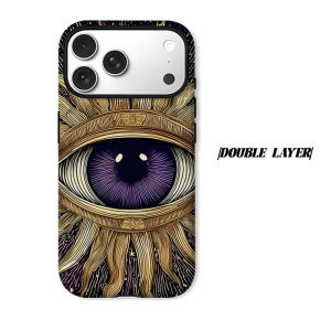 Mystic Sun Eye Phone Case for iPhone 18 17 16 15 14 13 12 11 Air Pro Max Plus Double-layer Cover