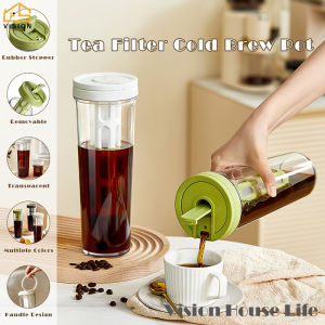 Vision 1000ml Cold Brew Coffee Pot with Built-in Strainer Cold Extraction Coffee Maker Iced Coffee Pitcher Filter Iced Tea Pot Cold Brew Maker Drinking Utensils