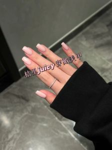 Handmade Bridal Nail Stickers Pure Handwear Sea Otter Soft Rubber Aurora Pink Detachable Luxury Nail Art Tools from China